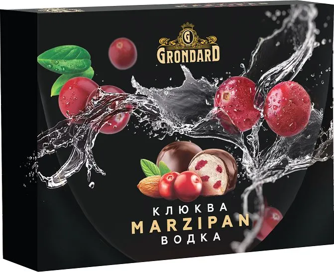  TM Grondard       (10186) Конфеты глазированные Марципановые Клюква и Водка, 98г  в Балахне