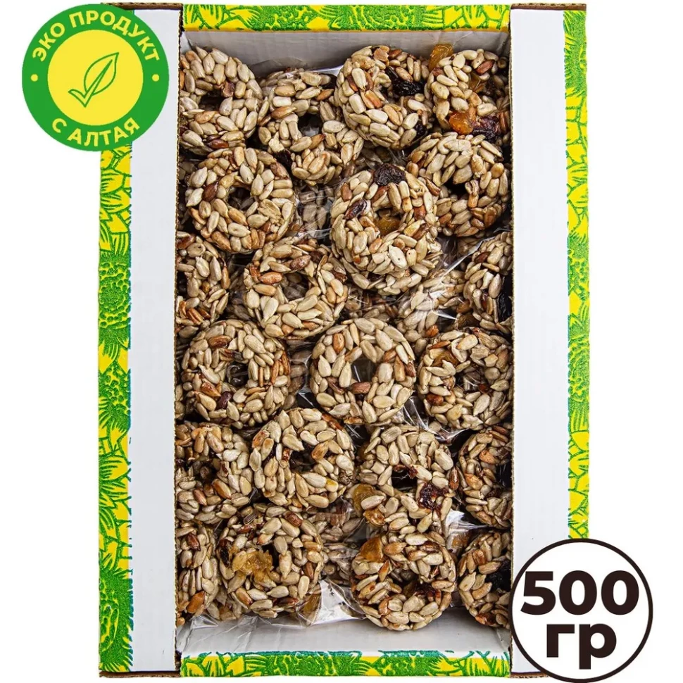  Козинаки из подсолнечника с медом и сухофруктами "Зачетные" 500г в Балахне