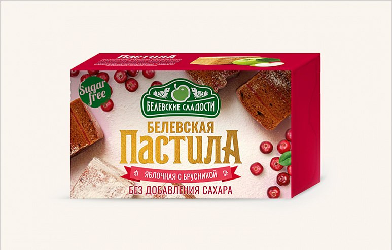  Пастила  200г диетическая с КЛЮКВОЙ, НОВЫЙ ФОРМАТ (4*50г)    в Балахне