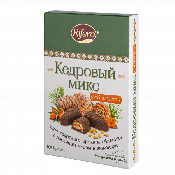 №1 Риф и ко Конфеты "Кедровый микс ОБЛЕПИХА" 100г      в Балахне