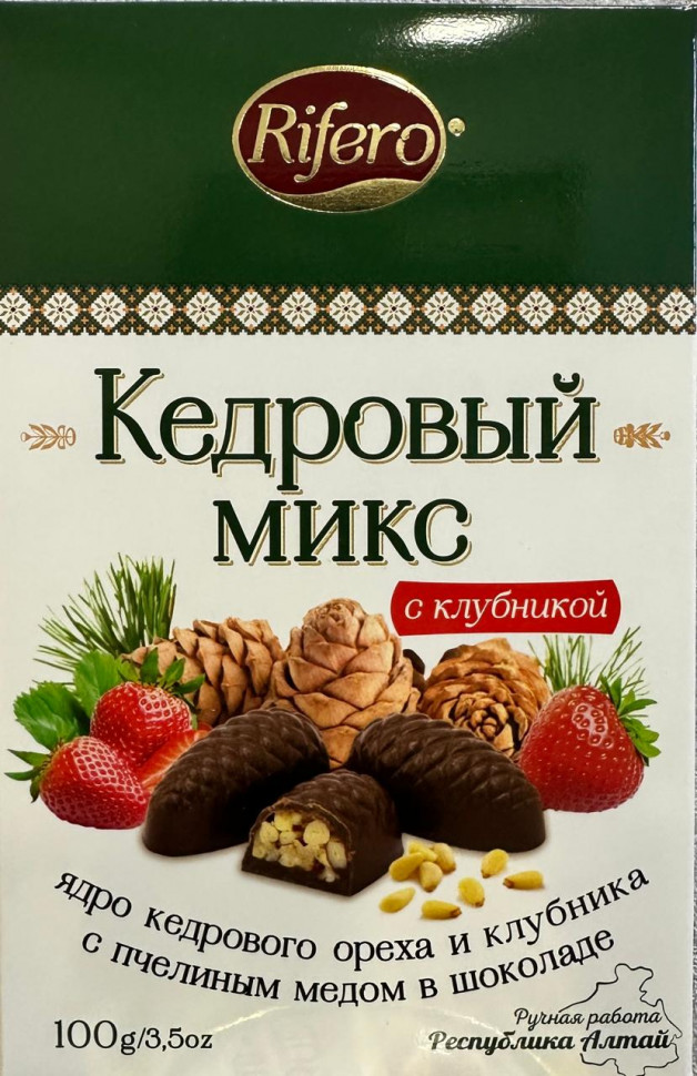  Риф и ко Конфеты "Кедровый микс КЛУБНИКА" 100г     в Балахне