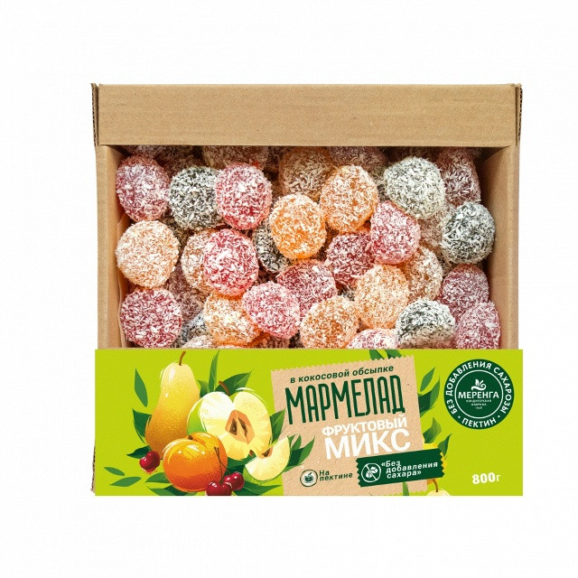  Меренга Мармелад в кокосовой обсыпке Фруктовый микс , 800г     в Балахне