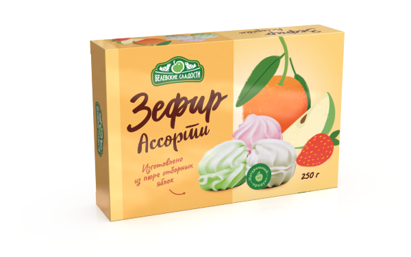 №2 Зефир белевский "Ассорти" 250г в Балахне